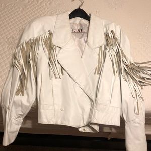 White leather jacket